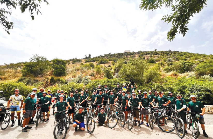  NEARLY 50 cyclists rode 40 km. in the South Jerusalem Friendship Cycle fundraiser last Friday. (photo credit: BEN BRESKY)