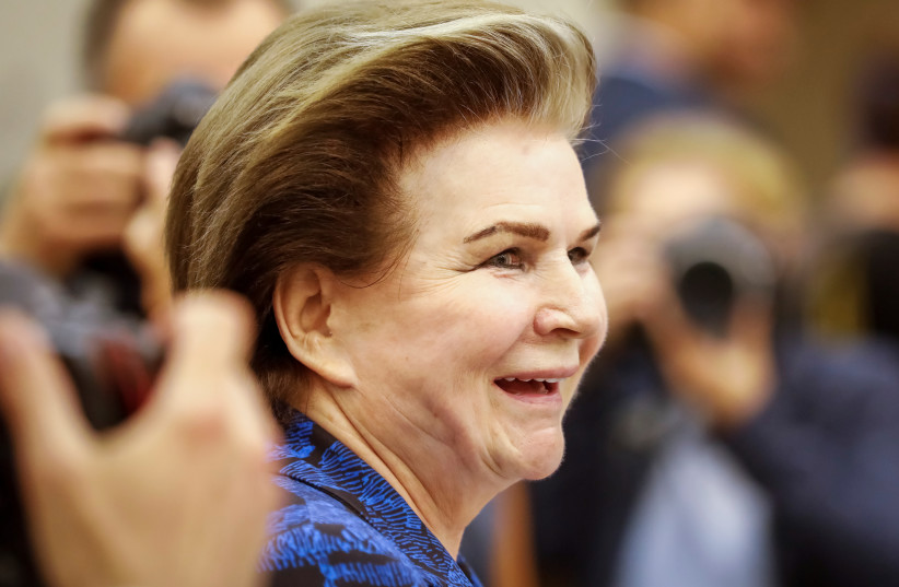  Valentina Tereshkova, a Soviet cosmonaut and the first woman in space, currently a member of Russia's lower house of parliament, attends a session of the State Duma in Moscow, Russia July 22, 2020. (photo credit: REUTERS/SHAMIL ZHUMATOV)