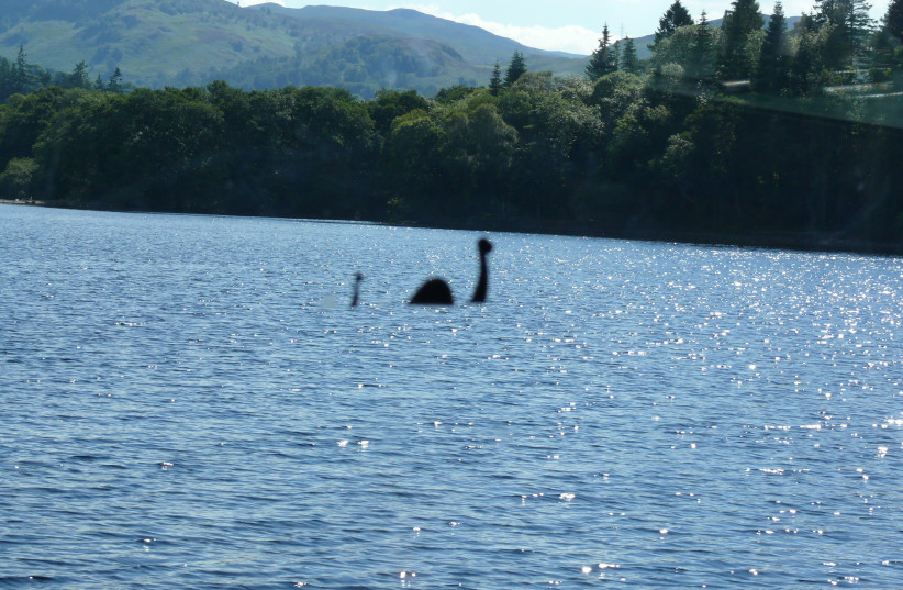  Illustrative image of a supposed 'Nessie sighting' on Loch Ness. (photo credit: Wikimedia Commons)