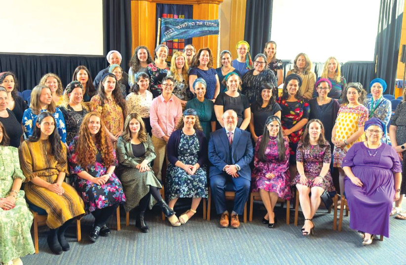  THE WRITER sits in the front row, third from left, at the Yeshivat Maharat graduation, last week in Riverdale, New York (photo credit: Yeshivat Maharat)