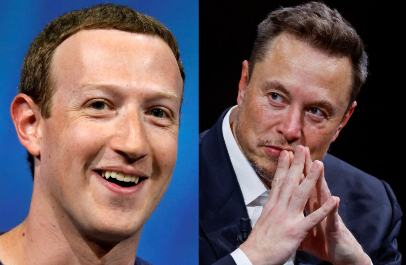  Mark Zuckerberg and Elon Musk. (photo credit: REUTERS/CHARLES PlATIAU, REUTERS/GONZALO FUENTES)