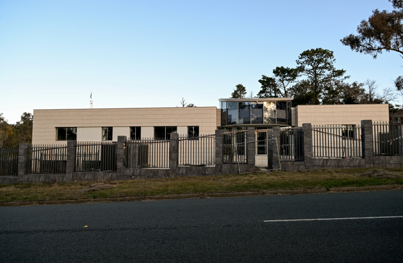 The site of the blocked new Russian embassy in Canberra, Australia, June 16, 2023 (photo credit: REUTERS/TRACEY NEARMY)