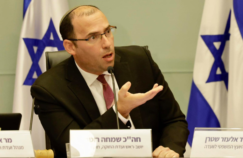 Simcha Rothman, chair of the Knesset's Constitution, Law and Justice Committee speaks on Sunday morning June 25, 2023.  (photo credit: MARC ISRAEL SELLEM)