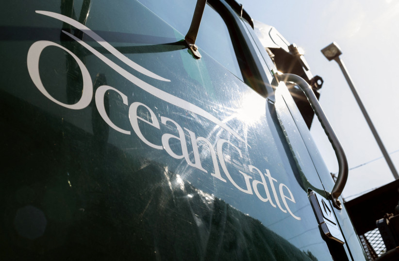 A view of a truck with an OceanGate branding within the boatyard near the company headquarters at the Port of Everett complex in Everett, Washington, US June 22, 2023.  (photo credit: REUTERS/Matt Mills McKnight)