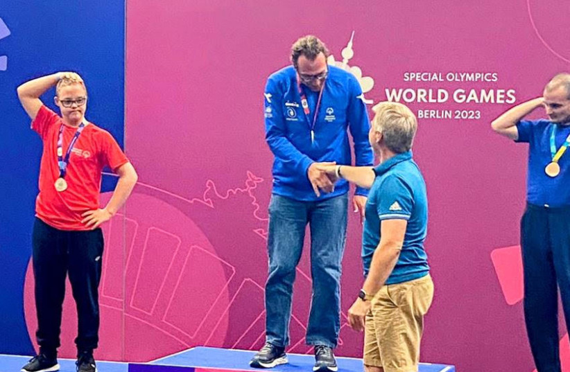  Israeli swimmer Mir Segel took first place at the 2023 Special Olympics world summer games in Berlin (photo credit: ADI)