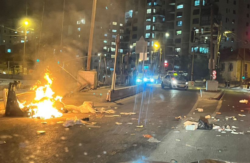  The aftermath of violent riots in Jerusalem and Beit Shemesh on Wednesday evening, June 28, 2023. (photo credit: ISRAEL POLICE)