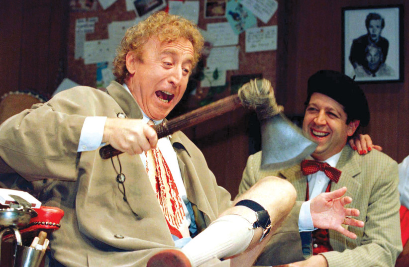  American actor Gene Wilder performs during the rehearsal of a scene from Neil Simon’s ‘Laughter on the 23rd Floor’ in 1996. (photo credit: REUTERS)