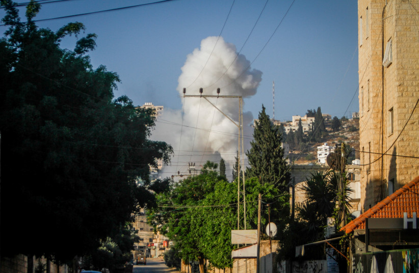  An Israeli operation in the West Bank city of Jenin, on July 3, 2023. (photo credit: NASSER ISHTAYEH/FLASH90)