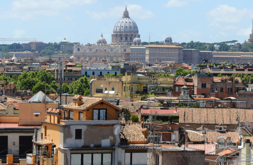  Panoramic view of Rome with St. Peter's Basilica centering the composition. Rome, Italy (photo credit: Wikimedia Commons)