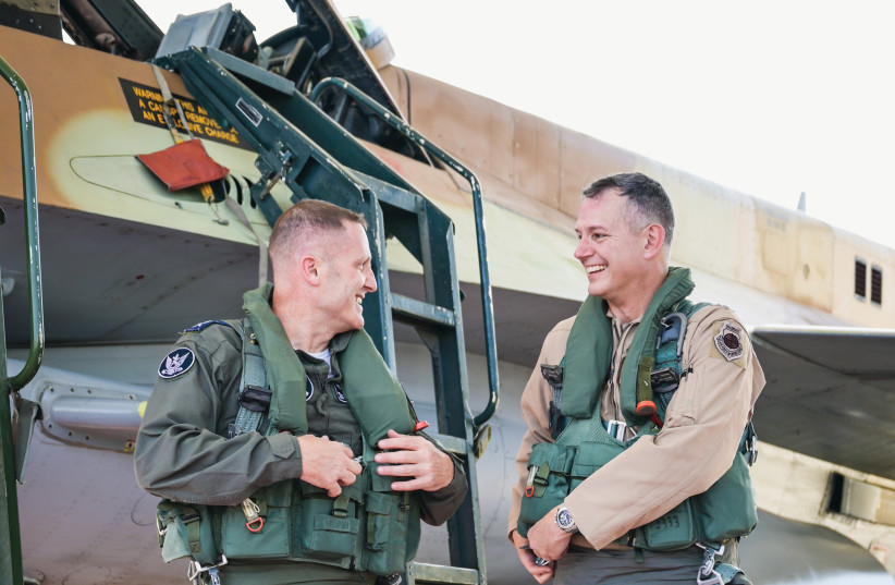  US LT.-GEN. and CENTCOM Air Force Chief Alexus Grynkewich (right) and IAF Chief Maj.-Gen.Tomer Bar.  (photo credit: US CENTCOM)