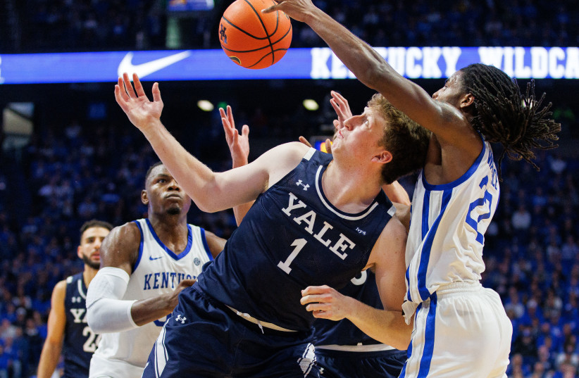  YALE FORWARD Danny Wolf battles against Kentucky this past season. Wolf is playing for Israel in the FIBA Under-20 European Championship. (photo credit: Jordan Prather/USA Today Sports)
