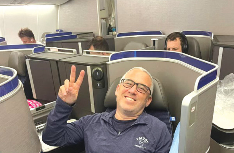  The writer Jonathan Schanzer prepares for takeoff, leaving Israel to return to the US.  (photo credit: COURTESY / JONATHAN SCHANZER)
