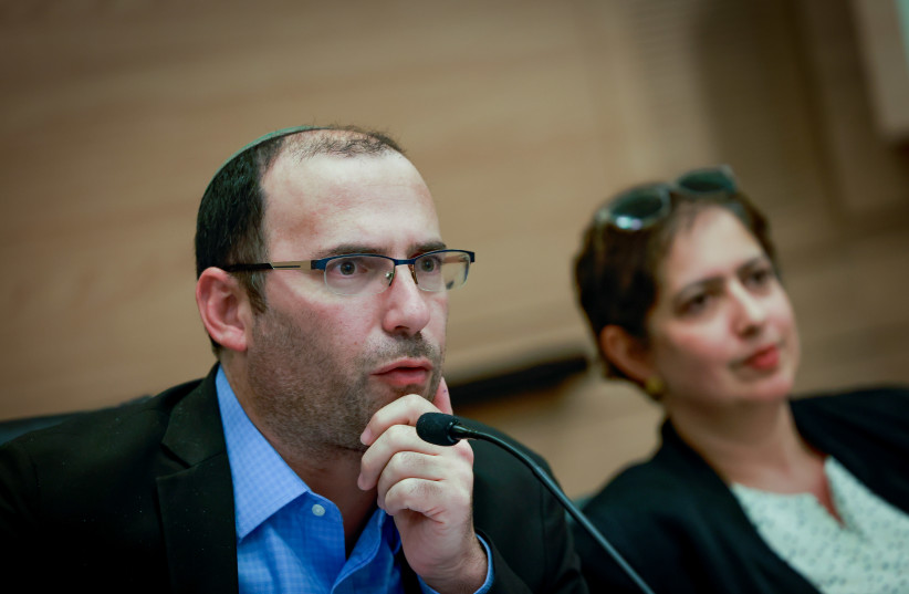  MK Simcha Rothman is seen leeding a Knesset Constitution, Law, and Justice Committee meeting in Jerusalem, on July 10, 2023. (photo credit: Chaim Goldberg/Flash90)