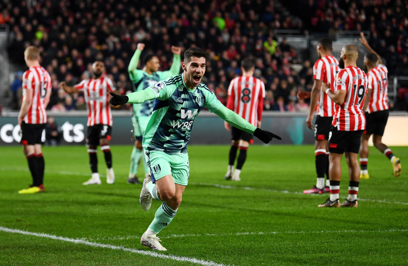  Manor Solomon celebrates after scoring a goal during the Premier League match between Brentford FC and Fulham FC, March 6, 2023.  (photo credit: Alex Davidson/Getty Images)