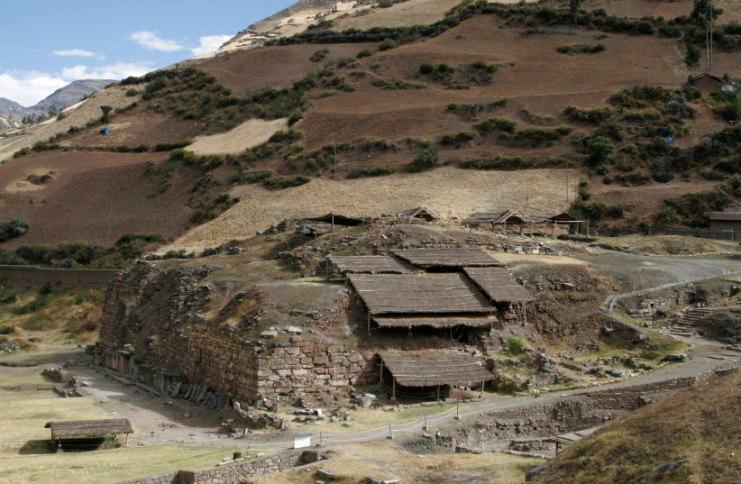  The archaeological site of Chavin de Huantar, which is a UNESCO World Heritage site, is seen some 155 miles (250 km) north of Lima July 18, 2008. A museum opened near the site with an exhibition of ceramic pieces and rock sculptures from a culture that flourished around 900 B.C. (photo credit: REUTERS/Enrique Castro-Mendivil (PERU)/File Photo)