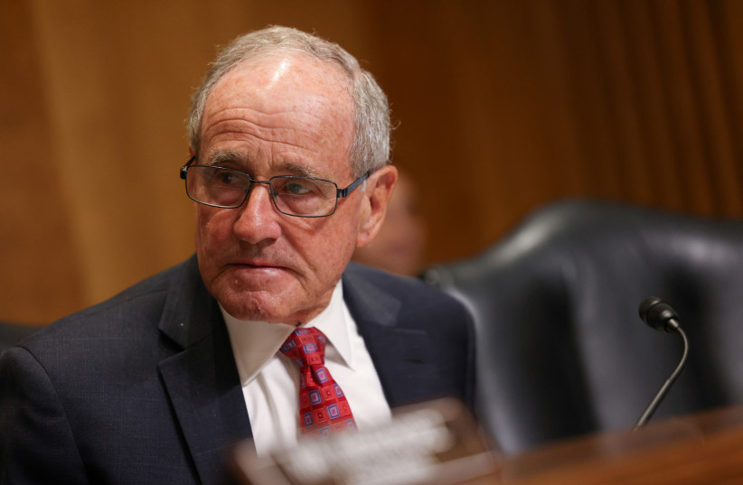  U.S. Senator James Risch (R-ID) speaks during a Senate Foreign Relations Committee hearing on "Accountability for Russian Atrocities in Ukraine", on Capitol Hill in Washington, U.S., May 31, 2023. (photo credit: REUTERS/Julia Nikhinson)