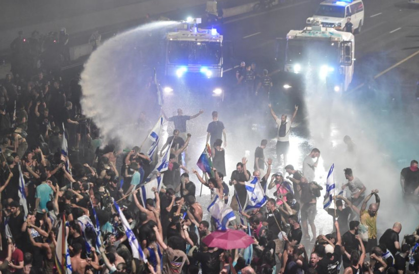  Protest against the government's judicial reform, July 24, 2023. (photo credit: AVSHALOM SASSONI/MAARIV)