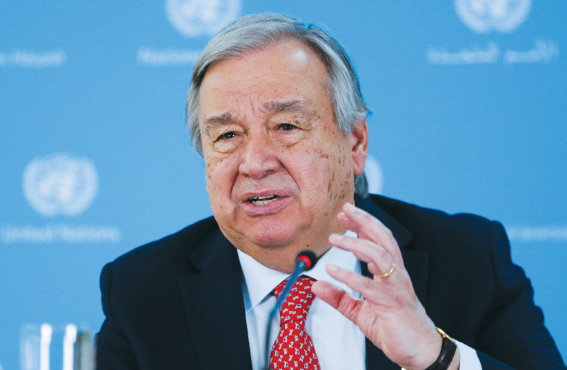  UN SECRETARY-GENERAL Antonio Guterres.  (photo credit: Thomas Mukoya/Reuters)