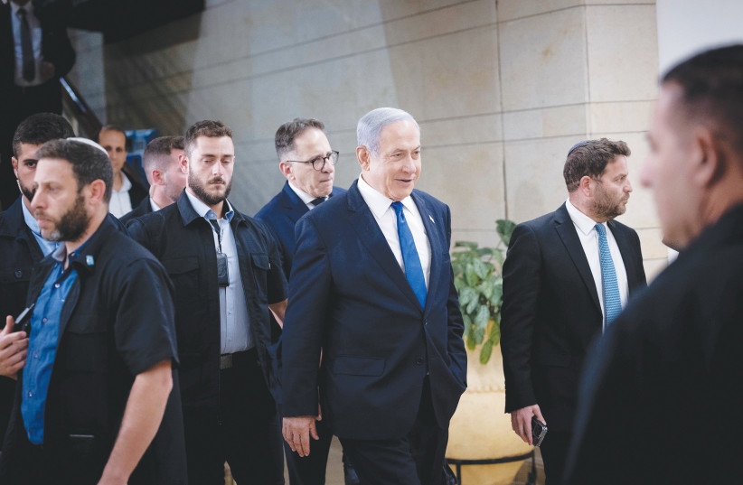  PRIME MINISTER Benjamin Netanyahu demonstrated that $3.8 billion from American taxpayers doesn’t buy enough clout to slow down his judicial coup, despite pleas from the US president, says the writer.  (photo credit: YONATAN SINDEL/FLASH90)