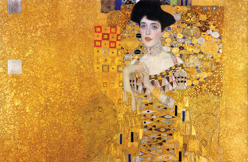  ‘PORTRAIT OF Adele Bloch-Bauer I,’ also called ‘The Lady in Gold,’ by Gustav Klimt, 1907.  (photo credit: Wikimedia Commons)
