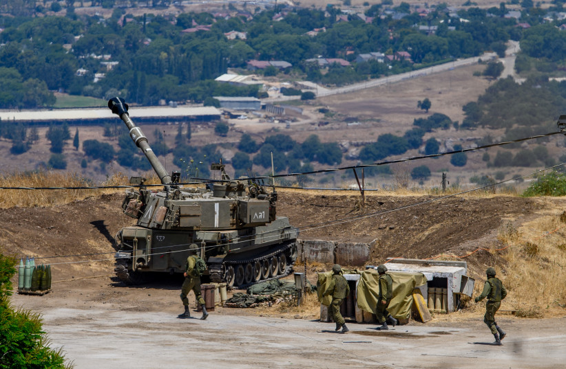 IDF Artillery Corps near the border with Lebanon, in northern Israel, July 6, 2023 (photo credit: AYAL MARGOLIN/FLASH90)