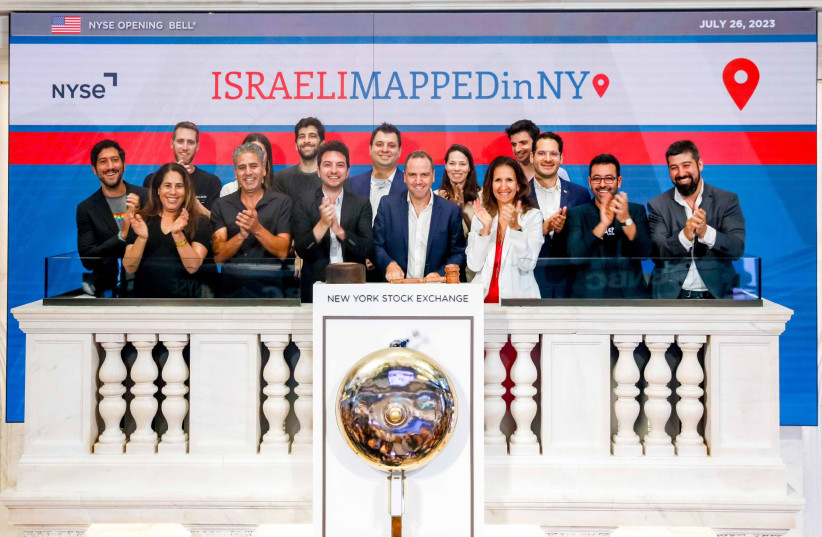  Israeli Mapped in NY opens NYSE on July 26, 2023 (photo credit: New York Stock Exchange)