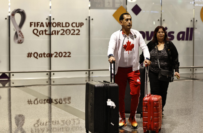   Fans arriving in Qatar - Hamad International Airport, Doha, Qatar - November 19, 2022 (photo credit: HAMAD I MOHAMMED/REUTERS)