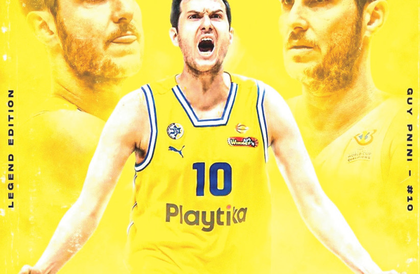  GUY PNINI captained Maccabi Tel Aviv to the 2014 Euroleague championship and captured 11 Israel State Cups, five domestic league titles, four Winner Cup trophies to go along with ABA League and Balkan League titles.  (photo credit: Dov Halickman, YEHUDA HALICKMAN)