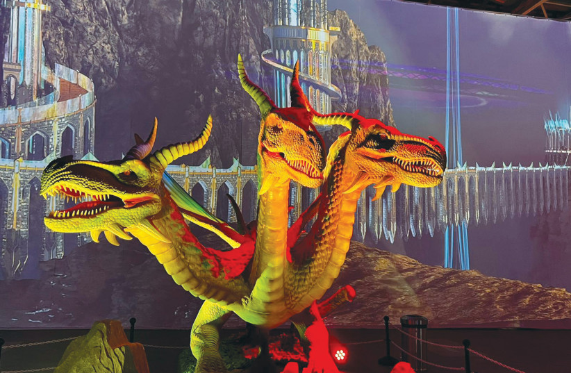  AN ANIMATRONIC dragon seen at ‘Kingdom of Dragons’, at Expo Tel Aviv. (photo credit: Gadi Zaig)