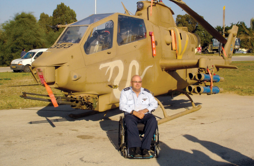  YUVAL WAGNER at Palmahim Air Force base, where he trained and served prior to his accident.  (photo credit: YUVAL WAGNER)