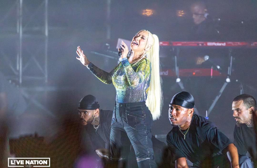  Pop icon Christina Aguilera performs in front of 14,000 fans in Rishon Lezion (photo credit: Live Nation)