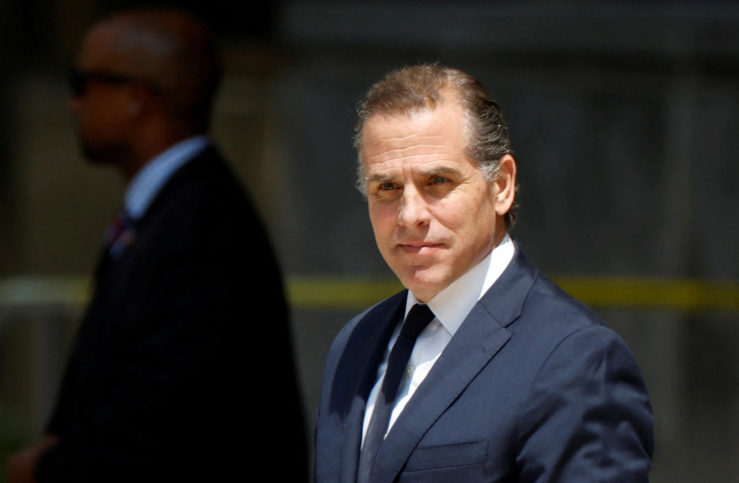  Hunter Biden, son of US President Joe Biden, departs federal court after a plea hearing on two misdemeanor charges of willfully failing to pay income taxes in Wilmington, Delaware, US July 26, 2023. (photo credit: REUTERS/JONATHAN ERNST)