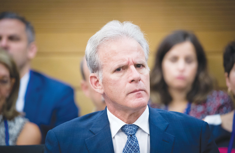  THEN-MK Michael Oren attends a parliamentary committee meeting in 2017. (photo credit: YONATAN SINDEL/FLASH90)