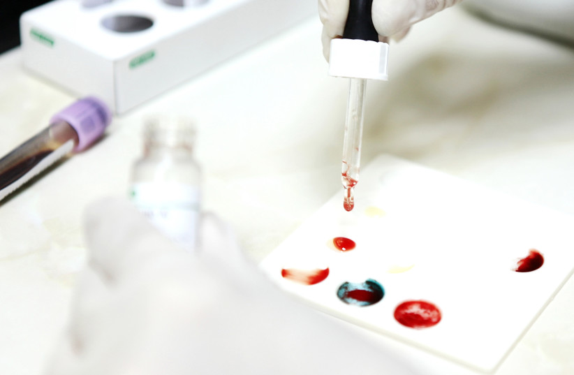  An illustrative photo of a blood test. (photo credit: INGIMAGE)