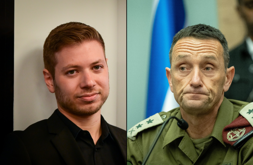  Yair Netanyahu (left) and IDF Chief of Staff Herzi Halevi (right) (photo credit: AVSHALOM SASSONI/FLASH90, YONATAN SINDEL/FLASH90)