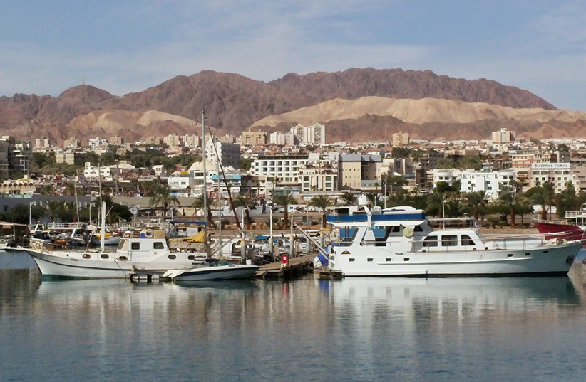  Yachts are seen docking at the Eilat Port (photo credit: WALLPAPER FLARE)