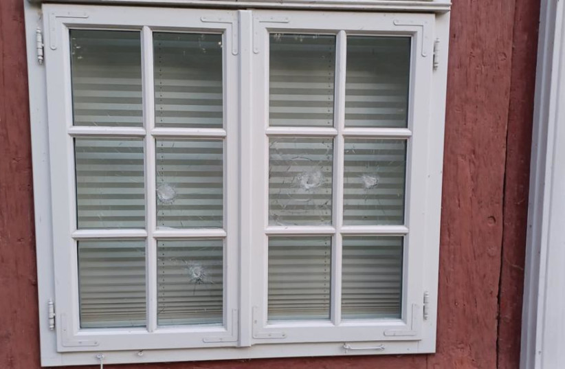  Windows at the Foundation for Memorial Sites in Lower Saxony, in the town of Celle, Germany, were found vandalized, Aug. 15, 2023.  (photo credit: Foundation for Memorial Sites in Lower Saxony)