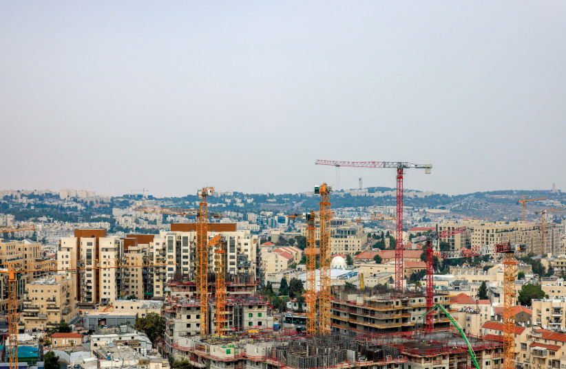  A CONSTRUCTION site in Jerusalem this week. (photo credit: CHAIM GOLDBEG/FLASH90)