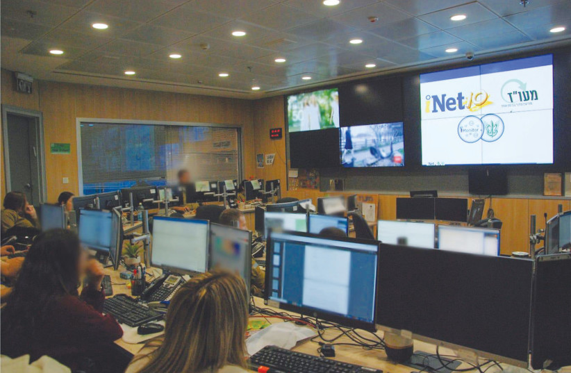Centre de commande I-NET.  (crédit photo : Bureau du porte-parole de Tsahal)