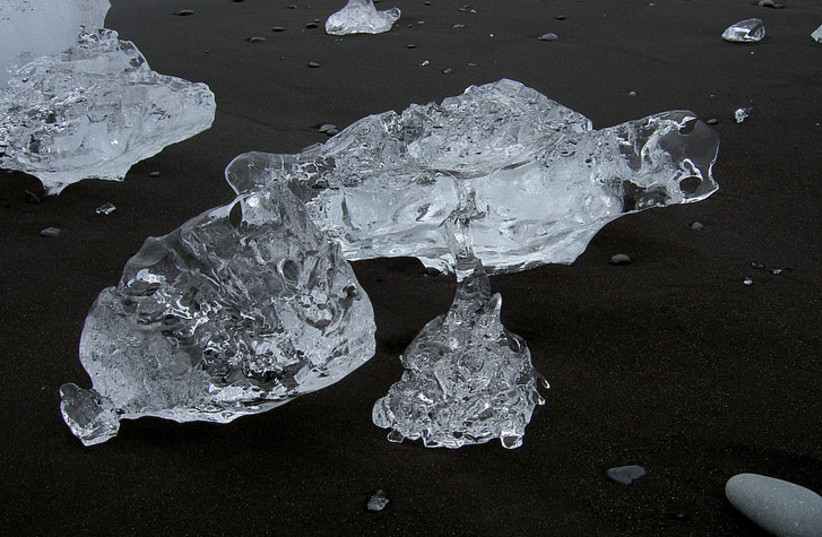  Illustrative image of a large chunk of ice. (photo credit: Hippopx)