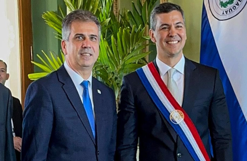  Foreign Minister Eli Cohen (left) with Paraguay President Santiago Peña (photo credit: MINISTRY OF FOREIGN AFFAIRS)