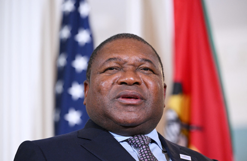  Mozambique President Filipe Jacinto Nyusi speaks to reporters ahead of a meeting with U.S. Secretary of State Antony Blinken during the US-Africa Leaders Summit at the Walter E. Washington Convention Center in Washington, DC, U.S., December 14, 2022. (photo credit: MANDEL NGAN/POOL VIA REUTERS)