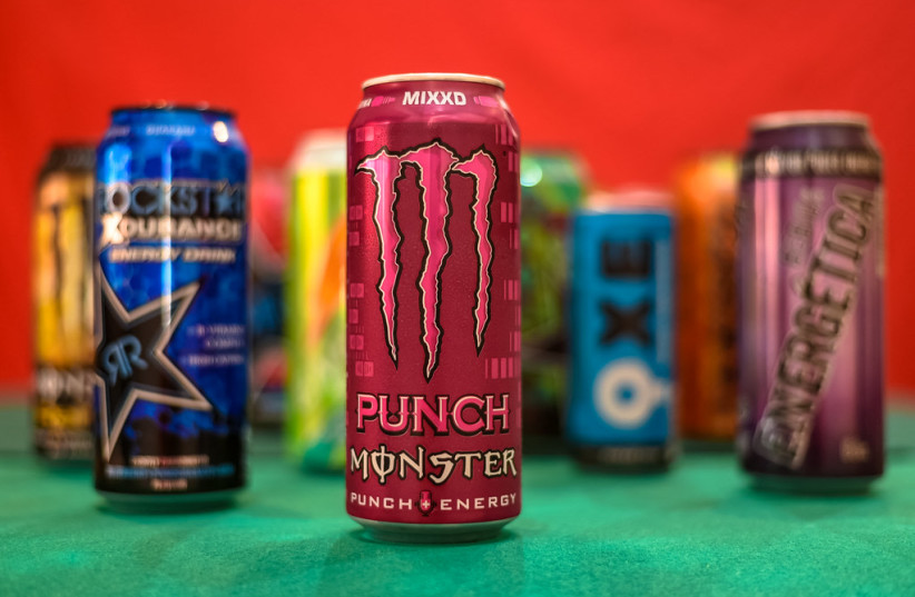 Colorful cans of energy drinks. (photo credit: FLICKR)