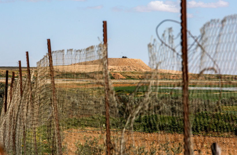  The security fence between Israel and the Gaza Strip, as seen on March 8, 2023. (photo credit: ABED RAHIM KHATIB/FLASH90)
