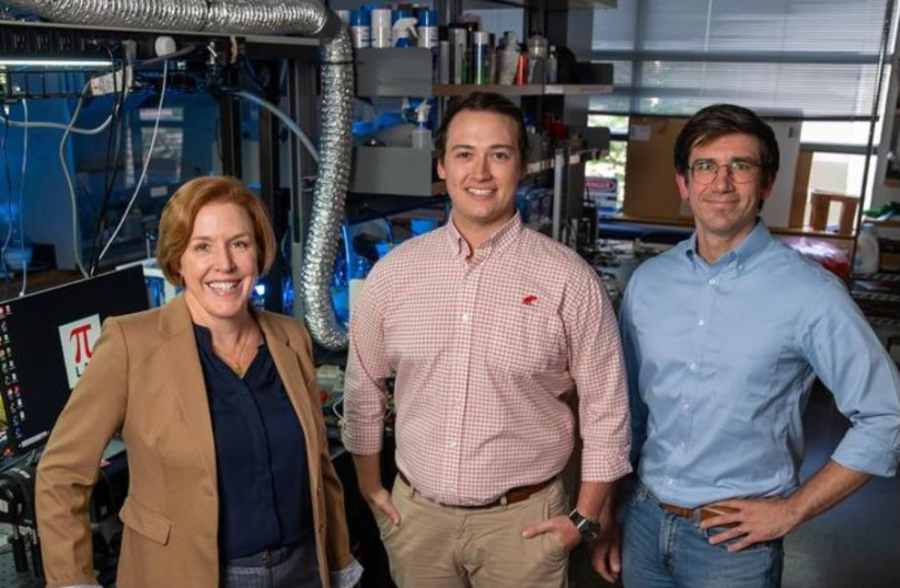  Prof. Marcia O’Malley (from left), Barclay Jumet and Prof. Daniel Preston developed a wearable textile device that can deliver complex haptic cues in real time to users on the go. (photo credit: BRANDON MARTIN / RICE UNIVERSITY)