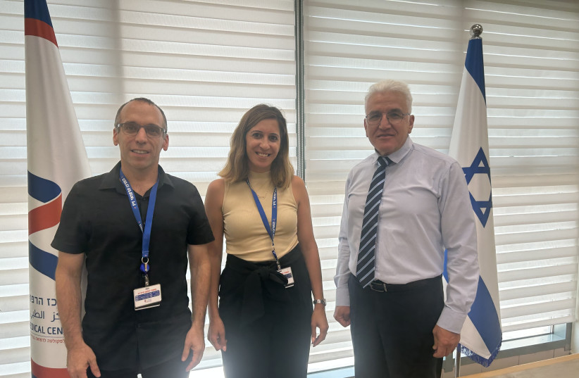  Dr. Uri Yatzkar, Director of The Child And Adolescent Psychiatry Department at Ziv, Dr. Rasha Elias who will have the new inpatient unit and Ziv Director General Prof. Salman Zarka. (photo credit: Ziv Spokesperson)