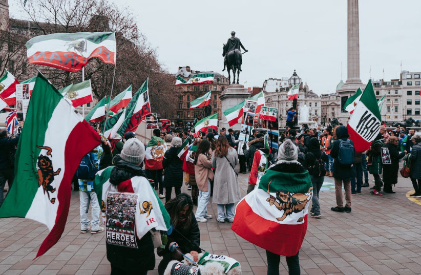 Iranian protest in Trafalgar Square. (photo credit: PEXELS)