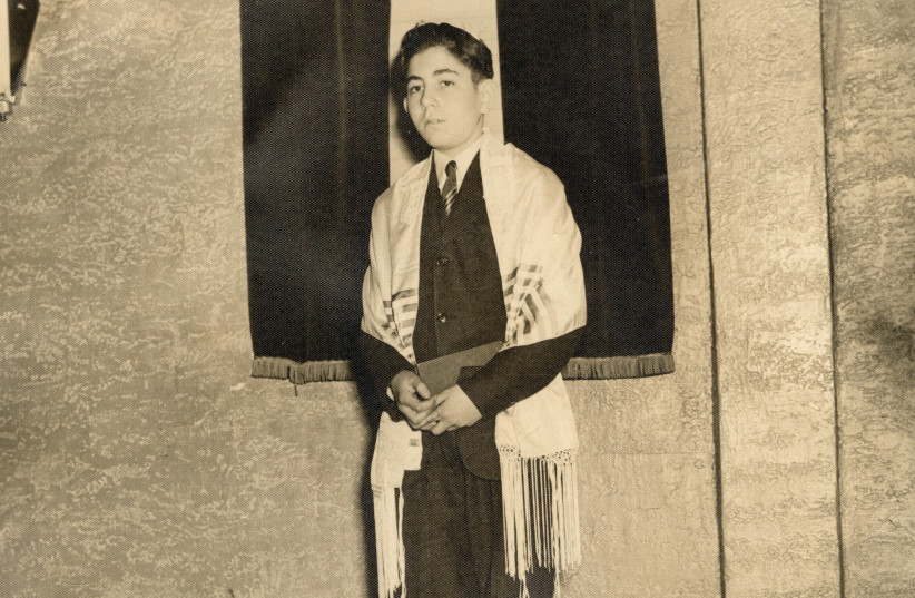  THE WRITER’S uncle, Irwin Gerson, marks his bar mitzvah in 1943, amid World War II. He called for a Jewish state for ‘the homeless Jewish wanderers.’ (photo credit: Irwin Gerson family)