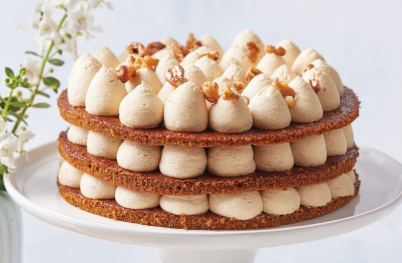  THREE-LAYER Walnut Cream Cake. (photo credit: TAL SIVAN-ZIPORIN)