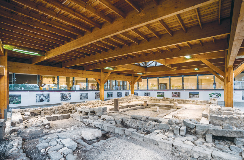  THE DISCOVERY of the Magdala Stone, found in a synagogue from the Second Temple period, has produced a lot of excitement among the archaeologists working at Magdala. (photo credit: MAGDALA TOURISM CENTER)